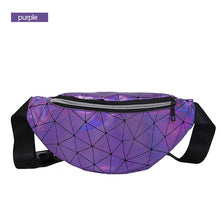 Load image into Gallery viewer, AIREEBAY Olografica Marsupi Donne Rosa Argento Pacchetto di Fanny Sacchetto Della Cinghia Del Sacchetto Femminile Nero Geometrica Marsupi Laser Cassa Del Telefono Del Sacchetto