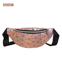 Load image into Gallery viewer, AIREEBAY Olografica Marsupi Donne Rosa Argento Pacchetto di Fanny Sacchetto Della Cinghia Del Sacchetto Femminile Nero Geometrica Marsupi Laser Cassa Del Telefono Del Sacchetto