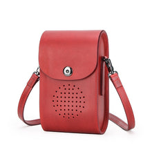 Load image into Gallery viewer, Genuine Leather Women Crossbody Bags Mini Red  Luxury Handbags Women Phone Bag Small Female Shoulder Bags Ladies Messenger Bag