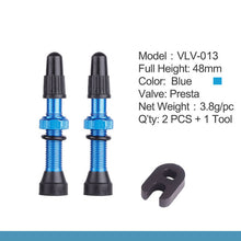 Load image into Gallery viewer, Bicycle 1Pair 48mm 60mm Presta Valve for Road MTB Bicycle Tubeless Tires Brass Core Alloy Stem Tubeless Sealant Compatible