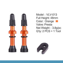 Load image into Gallery viewer, Bicycle 1Pair 48mm 60mm Presta Valve for Road MTB Bicycle Tubeless Tires Brass Core Alloy Stem Tubeless Sealant Compatible