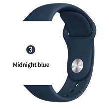 Load image into Gallery viewer, Silicone strap For Apple Watch band 38mm 42mm iwatch 5 Band 44mm 40mm Sport bracelet Rubber watchband for  iwatch 4 3 2 1