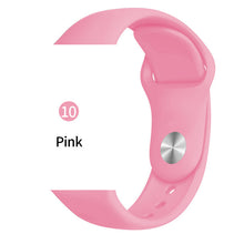 Load image into Gallery viewer, Silicone strap For Apple Watch band 38mm 42mm iwatch 5 Band 44mm 40mm Sport bracelet Rubber watchband for  iwatch 4 3 2 1