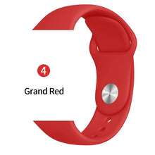 Load image into Gallery viewer, Silicone strap For Apple Watch band 38mm 42mm iwatch 5 Band 44mm 40mm Sport bracelet Rubber watchband for  iwatch 4 3 2 1