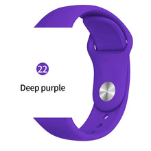 Load image into Gallery viewer, Silicone strap For Apple Watch band 38mm 42mm iwatch 5 Band 44mm 40mm Sport bracelet Rubber watchband for  iwatch 4 3 2 1