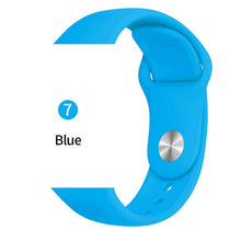 Load image into Gallery viewer, Silicone strap For Apple Watch band 38mm 42mm iwatch 5 Band 44mm 40mm Sport bracelet Rubber watchband for  iwatch 4 3 2 1