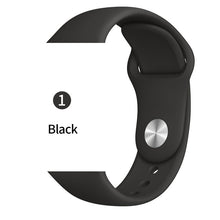 Load image into Gallery viewer, Silicone strap For Apple Watch band 38mm 42mm iwatch 5 Band 44mm 40mm Sport bracelet Rubber watchband for  iwatch 4 3 2 1