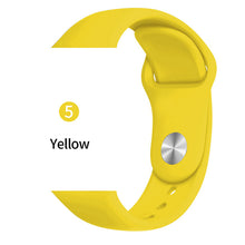 Load image into Gallery viewer, Silicone strap For Apple Watch band 38mm 42mm iwatch 5 Band 44mm 40mm Sport bracelet Rubber watchband for  iwatch 4 3 2 1