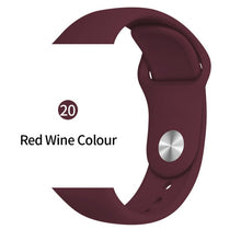 Load image into Gallery viewer, Silicone strap For Apple Watch band 38mm 42mm iwatch 5 Band 44mm 40mm Sport bracelet Rubber watchband for  iwatch 4 3 2 1