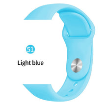 Load image into Gallery viewer, Silicone strap For Apple Watch band 38mm 42mm iwatch 5 Band 44mm 40mm Sport bracelet Rubber watchband for  iwatch 4 3 2 1
