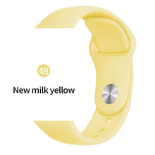 Load image into Gallery viewer, Silicone strap For Apple Watch band 38mm 42mm iwatch 5 Band 44mm 40mm Sport bracelet Rubber watchband for  iwatch 4 3 2 1