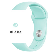 Load image into Gallery viewer, Silicone strap For Apple Watch band 38mm 42mm iwatch 5 Band 44mm 40mm Sport bracelet Rubber watchband for  iwatch 4 3 2 1