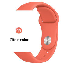 Load image into Gallery viewer, Silicone strap For Apple Watch band 38mm 42mm iwatch 5 Band 44mm 40mm Sport bracelet Rubber watchband for  iwatch 4 3 2 1