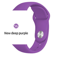 Load image into Gallery viewer, Silicone strap For Apple Watch band 38mm 42mm iwatch 5 Band 44mm 40mm Sport bracelet Rubber watchband for  iwatch 4 3 2 1