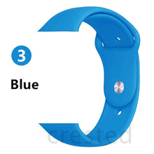 Load image into Gallery viewer, Silicone strap For Apple Watch band 44 mm/40mm iwatch Band 38mm 42mm Sport bracelet Rubber watchband for apple watch 5 4 3 2 1