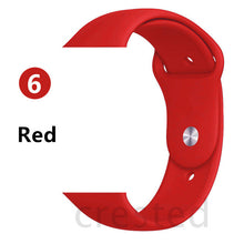 Load image into Gallery viewer, Silicone strap For Apple Watch band 44 mm/40mm iwatch Band 38mm 42mm Sport bracelet Rubber watchband for apple watch 5 4 3 2 1