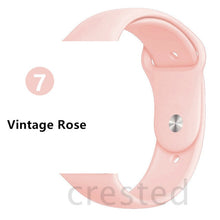Load image into Gallery viewer, Silicone strap For Apple Watch band 44 mm/40mm iwatch Band 38mm 42mm Sport bracelet Rubber watchband for apple watch 5 4 3 2 1