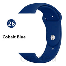 Load image into Gallery viewer, Silicone strap For Apple Watch band 44 mm/40mm iwatch Band 38mm 42mm Sport bracelet Rubber watchband for apple watch 5 4 3 2 1