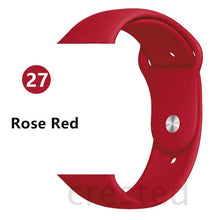 Load image into Gallery viewer, Silicone strap For Apple Watch band 44 mm/40mm iwatch Band 38mm 42mm Sport bracelet Rubber watchband for apple watch 5 4 3 2 1