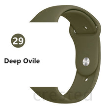 Load image into Gallery viewer, Silicone strap For Apple Watch band 44 mm/40mm iwatch Band 38mm 42mm Sport bracelet Rubber watchband for apple watch 5 4 3 2 1