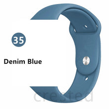 Load image into Gallery viewer, Silicone strap For Apple Watch band 44 mm/40mm iwatch Band 38mm 42mm Sport bracelet Rubber watchband for apple watch 5 4 3 2 1