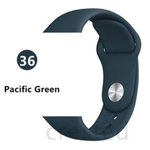 Load image into Gallery viewer, Silicone strap For Apple Watch band 44 mm/40mm iwatch Band 38mm 42mm Sport bracelet Rubber watchband for apple watch 5 4 3 2 1