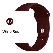 Load image into Gallery viewer, Silicone strap For Apple Watch band 44 mm/40mm iwatch Band 38mm 42mm Sport bracelet Rubber watchband for apple watch 5 4 3 2 1