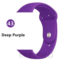 Load image into Gallery viewer, Silicone strap For Apple Watch band 44 mm/40mm iwatch Band 38mm 42mm Sport bracelet Rubber watchband for apple watch 5 4 3 2 1