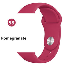 Load image into Gallery viewer, Silicone strap For Apple Watch band 44 mm/40mm iwatch Band 38mm 42mm Sport bracelet Rubber watchband for apple watch 5 4 3 2 1