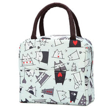 Load image into Gallery viewer, Fiambrera enfriador de patrón funcional, bolsa de almuerzo portátil de lona aislada, bolsas térmicas de Picnic para alimentos, bolsos para la comida para mujer, niños