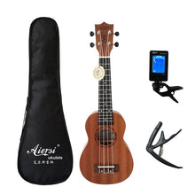 Load image into Gallery viewer, Aiersi brand 21 inch ukelele mahogany Soprano gecko ukulele musical instrument  guitar
