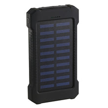 Load image into Gallery viewer, ¡Oferta! Banco de energía Solar a prueba de agua 30000mAh Cargador Solar 2 puertos USB cargador externo Powerbank para teléfono inteligente Xiaomi MI iPhone 8