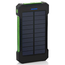 Load image into Gallery viewer, ¡Oferta! Banco de energía Solar a prueba de agua 30000mAh Cargador Solar 2 puertos USB cargador externo Powerbank para teléfono inteligente Xiaomi MI iPhone 8