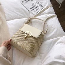 Load image into Gallery viewer, Small Straw Bucket Bags For Women 2020 Summer Crossbody Bags Lady Travel Purses and Handbags Female Shoulder Messenger Bag
