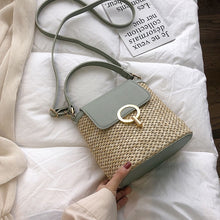 Load image into Gallery viewer, Small Straw Bucket Bags For Women 2020 Summer Crossbody Bags Lady Travel Purses and Handbags Female Shoulder Messenger Bag