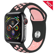 Load image into Gallery viewer, Band for Apple Watch 5 4 3 2 1 42MM 38MM soft Breathable strap Silicone Sports  bands for Nike+ Iwatch series 5 4 3 40mm 44mm