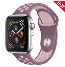 Load image into Gallery viewer, Band for Apple Watch 5 4 3 2 1 42MM 38MM soft Breathable strap Silicone Sports  bands for Nike+ Iwatch series 5 4 3 40mm 44mm