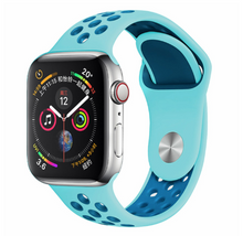 Load image into Gallery viewer, Band for Apple Watch 5 4 3 2 1 42MM 38MM soft Breathable strap Silicone Sports  bands for Nike+ Iwatch series 5 4 3 40mm 44mm