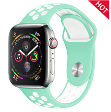 Load image into Gallery viewer, Band for Apple Watch 5 4 3 2 1 42MM 38MM soft Breathable strap Silicone Sports  bands for Nike+ Iwatch series 5 4 3 40mm 44mm