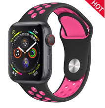 Load image into Gallery viewer, Band for Apple Watch 5 4 3 2 1 42MM 38MM soft Breathable strap Silicone Sports  bands for Nike+ Iwatch series 5 4 3 40mm 44mm