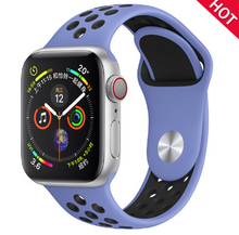Load image into Gallery viewer, Band for Apple Watch 5 4 3 2 1 42MM 38MM soft Breathable strap Silicone Sports  bands for Nike+ Iwatch series 5 4 3 40mm 44mm