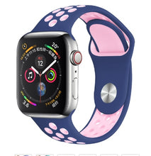 Load image into Gallery viewer, Band for Apple Watch 5 4 3 2 1 42MM 38MM soft Breathable strap Silicone Sports  bands for Nike+ Iwatch series 5 4 3 40mm 44mm