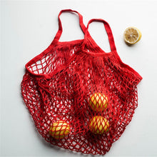 Load image into Gallery viewer, Cotton Mesh Net String Shopping Bag Reusable Foldable Fruit Storage Handbag Totes Women Shopping Mesh Net Grocery Tote Bag 2020