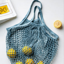 Load image into Gallery viewer, Cotton Mesh Net String Shopping Bag Reusable Foldable Fruit Storage Handbag Totes Women Shopping Mesh Net Grocery Tote Bag 2020