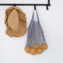 Load image into Gallery viewer, Cotton Mesh Net String Shopping Bag Reusable Foldable Fruit Storage Handbag Totes Women Shopping Mesh Net Grocery Tote Bag 2020