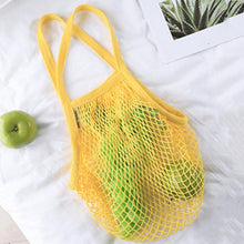 Load image into Gallery viewer, Cotton Mesh Net String Shopping Bag Reusable Foldable Fruit Storage Handbag Totes Women Shopping Mesh Net Grocery Tote Bag 2020