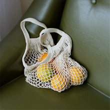 Load image into Gallery viewer, Cotton Mesh Net String Shopping Bag Reusable Foldable Fruit Storage Handbag Totes Women Shopping Mesh Net Grocery Tote Bag 2020