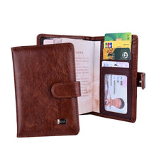 Load image into Gallery viewer, PU Leather Hasp Wallet Travel Passport Holder Protector Covers Passports Organizer Holder Card Credit Case