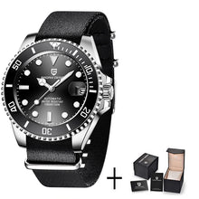 Load image into Gallery viewer, PAGANI Relojes de lujo de marca de diseño para hombre negro automático mecánico de acero inoxidable resistente al agua deporte de negocios