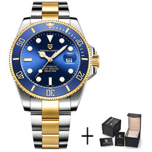 Load image into Gallery viewer, PAGANI Relojes de lujo de marca de diseño para hombre negro automático mecánico de acero inoxidable resistente al agua deporte de negocios